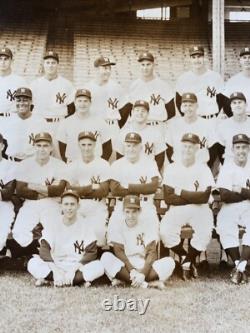 Original New York Yankees Team Photo 14x17 B&W c. 1950s Yankee Stadium Mantle Era
