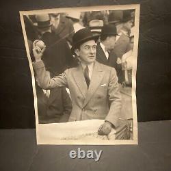 Original Photo Mayor Jimmy Walker New York Opening Day Yankee Stadium Pitch 1928