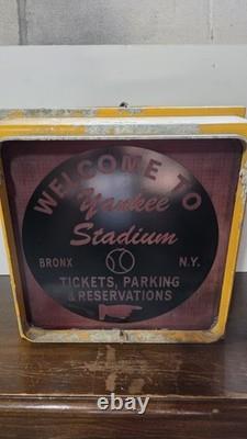 Original Welcome to Yankee Stadium Street Sign in Working Condition
