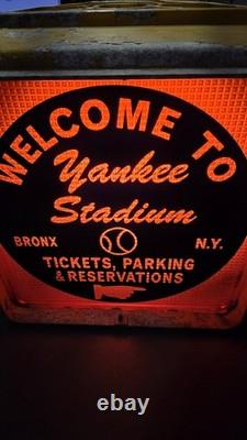 Original Welcome to Yankee Stadium Street Sign in Working Condition