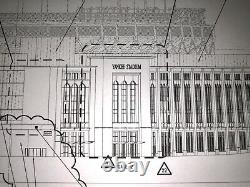 Original Yankee Stadium Blueprint New York Yankees -Ruth Gehrig -Mantle -Jeter