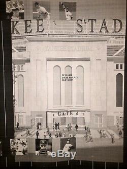 Original Yankee Stadium Blueprint New York Yankees -Ruth Gehrig -Mantle -Jeter