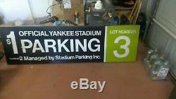 Original Yankee Stadium New York Yankee MLB Baseball Vintage Parking Sign