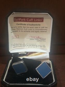 Original Yankee Stadium Wood Seat Cuff Links COA