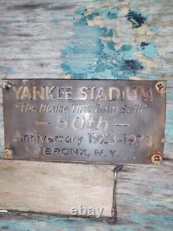 Origional 50th anniversary 1972 Ruth Yankee Stadium Chair