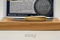 Pen Made From Yankee Stadium Wooden Dugout Bench