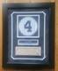 Plaque With Authentic Brick From Monument Park At Yankee Stadium, #4 Lou Gehrig
