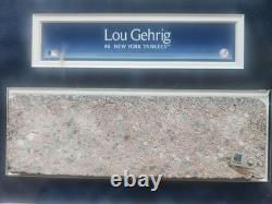 Plaque with Authentic Brick from Monument Park at Yankee Stadium, #4 Lou Gehrig