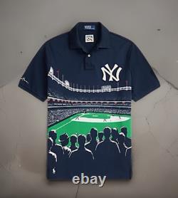 Polo Ralph Lauren New York Yankees Stadium Print Mesh Polo Shirt Big & Tall 4XB