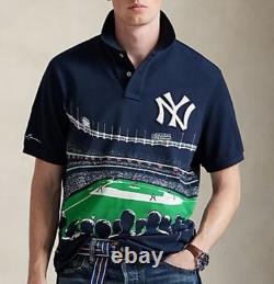 Polo Ralph Lauren New York Yankees Stadium Print Mesh Polo Shirt Big & Tall 4XB