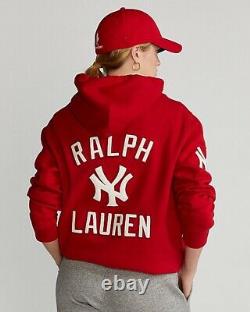 Polo Ralph Lauren Stadium 1992 Red Polo New York Yankees Hoodie XLarge AUTHENTIC