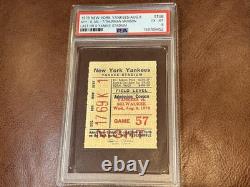 Psa 6 Thurman Munson Last Hr Yankee Stadium August 9 1978