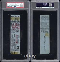 RARE 1951 MICKEY MANTLE WEARS #7 1st TIME @ YANKEE STADIUM FULL TICKET PSA POP 1