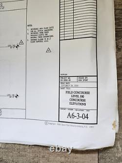 RARE 2007 Yankee Stadium NEW design ASI #73 architectural blueprints 36 x 48
