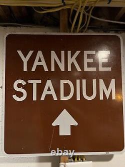 RARE! Authentic HSI NYC Yankee Stadium aluminum street Sign. 24 x 24 inches