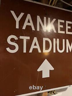 RARE! Authentic HSI NYC Yankee Stadium aluminum street Sign. 24 x 24 inches