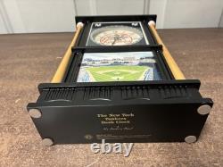 RARE Danbury Mint NY Yankees Stadium Wooden Desk Clock In Original Box