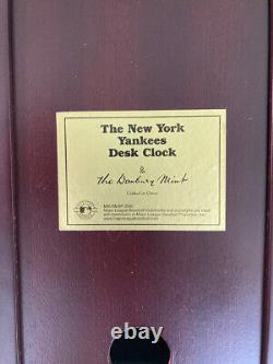 RARE-NEW Danbury Mint NY Yankees Stadium Wooden Desk Clock &Barometer Temp Gauge