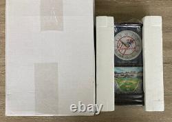 RARE-NEW Danbury Mint NY Yankees Stadium Wooden Desk Clock &Barometer Temp Gauge