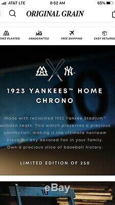 RARE New York Yankees Watch Set/Limited Edition/Made from 1923 Stadium Seats