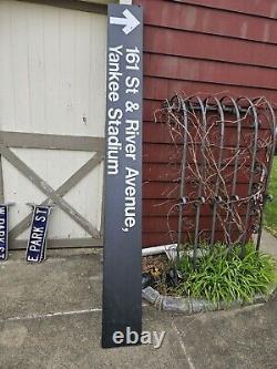 RARE ORIG Yankee BASEBALL Stadium NYC SUBWAY STATION 9-feet-long OFFICIAL SIGN
