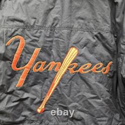 RARE Vintage Mirage MLB New York Yankees Navy Long Stadium Coat / Large /Defects