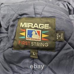 RARE Vintage Mirage MLB New York Yankees Navy Long Stadium Coat / Large /Defects
