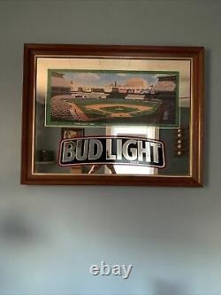 Rare 1983 Bud Light New York Yankee Stadium Mirror 35 5/8 x 27