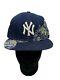 Rare Custom 59fifty New York Yankees Denim Stadium Embroidered Fitted 7 5/8 Hat
