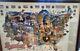 Rare Find! Baseball Stadium Map Usa 1987 Withhistorical Stadium Facts Included Vtg