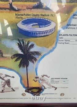 Rare Find! Baseball Stadium Map USA 1987 withHistorical Stadium Facts Included Vtg