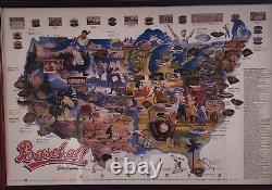 Rare Find! Baseball Stadium Map USA 1987 withHistorical Stadium Facts Included Vtg