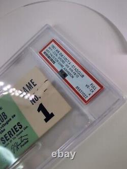 Rare Stadium Club! 1961 World Series Game 1 Ticket Reds @ Yankees, PSA 4! Pop 1