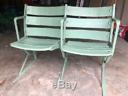 Real New York Yankee Stadium Seats 1944-1973 Restored to Green Babe Ruth NY