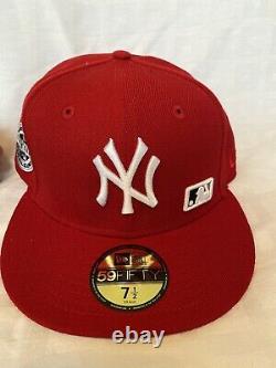 Red New York Yankees Yankee Stadium 09 Inaugural Season Fitted Size 7 5/8