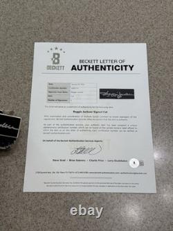 Reggie Jackson Signed Yankee Stadium Black Beckett MLB Authenticated RARE