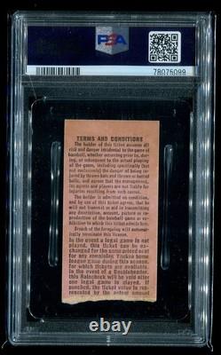 Rickey Henderson 1st Hit @ Yankee Stadium 1979 PSA Ticket Oakland A's New York