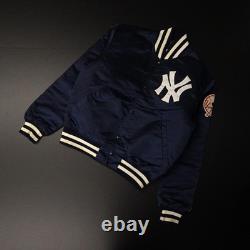 STARTER Stadium Jacket New York Yankees 80s Vintage Made in USA Navy Nylon M