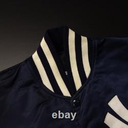 STARTER Stadium Jacket New York Yankees 80s Vintage Made in USA Navy Nylon M