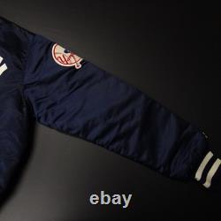 STARTER Stadium Jacket New York Yankees 80s Vintage Made in USA Navy Nylon M