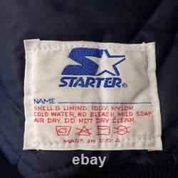 STARTER Stadium Jacket New York Yankees 80s Vintage Made in USA Navy Nylon M