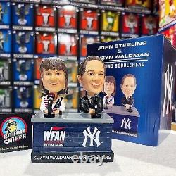 SUZYN WALDMAN JOHN STERLING New York Yankees WFAN MLB SGA Talking Bobblehead