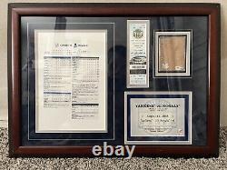 Steiner Sports Yankee Stadium Final Game Ticket Dirt Box Score Framed COA
