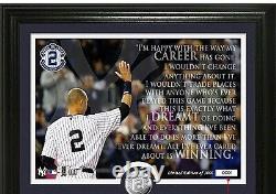 The Highland Mint New York Yankees Derek Jeter Yankee Stadium Final Game Quote M