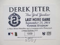 The Highland Mint New York Yankees Derek Jeter Yankee Stadium Final Game Quote M