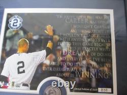 The Highland Mint New York Yankees Derek Jeter Yankee Stadium Final Game Quote M