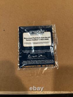 Thurman Munson old yankee stadium monument park number plaque with brick Steiner