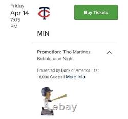 Tino Martinez New York Yankees Bobblehead Bobble SGA Stadium 2023 MLB Baseball
