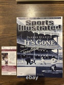 Tony Kubek NEW YORK YANKEES SIGNED SI Yankee Stadium It's Gone JSA COA