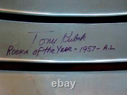 Tony Kubek Rookie Of The Year 1957 A. L. Yankees Signed Auto Stadium Seatback Jsa